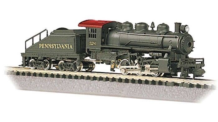 USRA 0-6-0 Switcher with Slope-Back Tender - Standard DC -- Pennsylvania Railroad 5281 (black), N, Bachmann Industries 50553