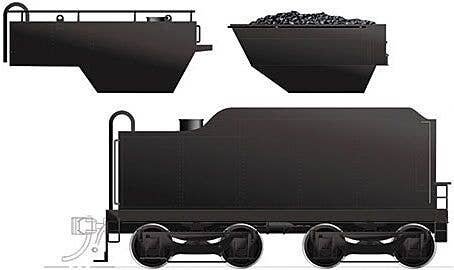 H-6-Style Tender Only -- Painted, Unlettered, HO, Rapido Trains Inc 603090