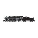 USRA 4-6-2 Light Pacific - Standard DC - Stealth -- Denver & Rio Grande Western 802 (black, graphite, Royal Gorge Logo), N, Broa