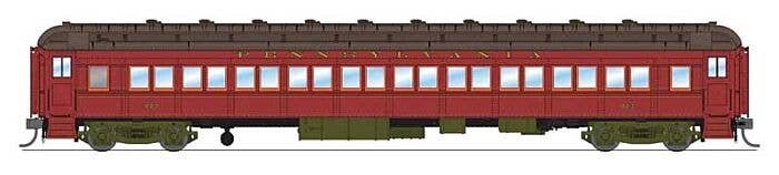 PRR PB70 Combine, 3 P70Coach, Z74D Business Observation Set - RTR -- Pennsylvania Railroad 5034, 823, 989, 1042, 120 (1930s, Tus