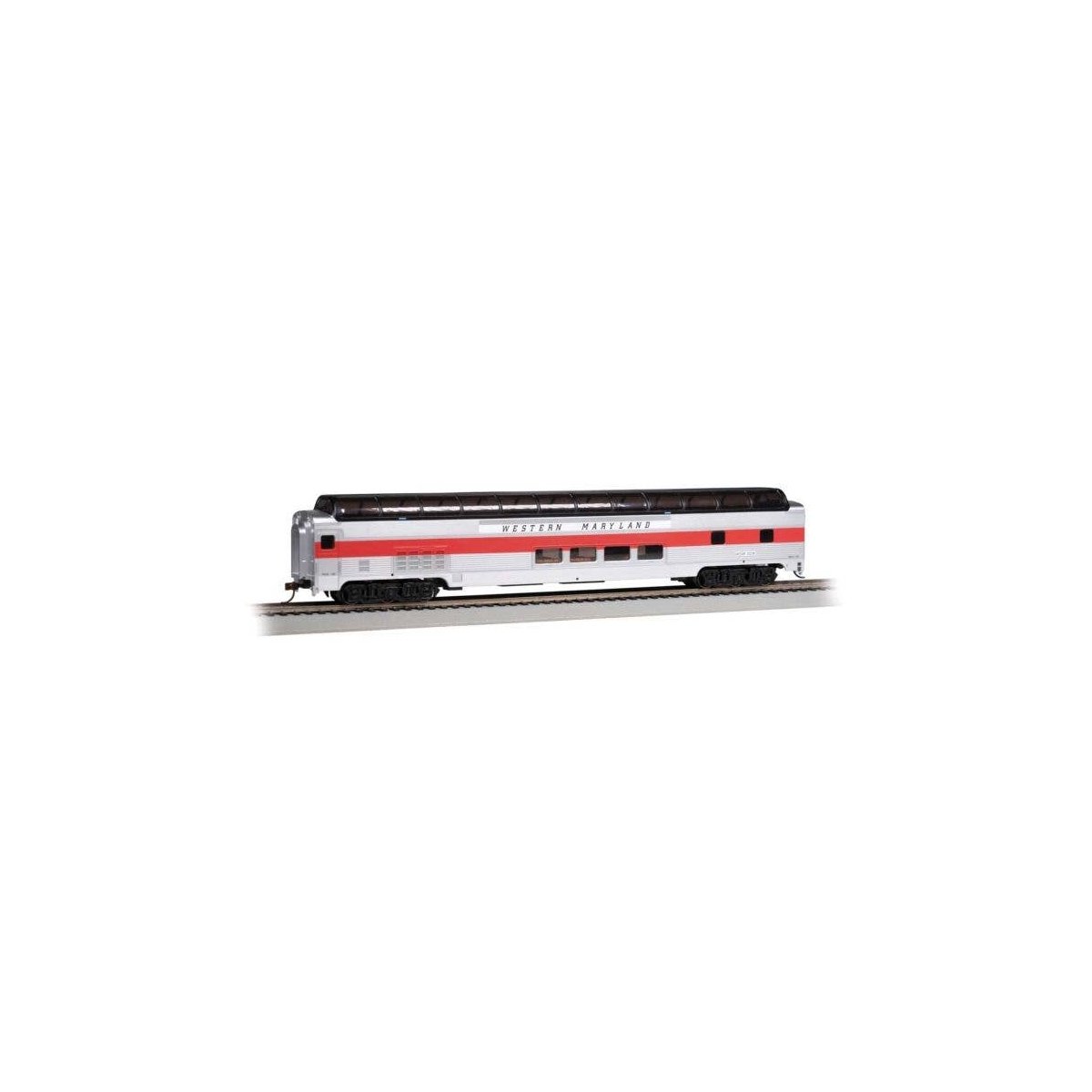 Budd 85′ Full-Length Dome with Lights - Ready to Run - Silver Series(R) -- Western Maryland Scenic Railway 1391 Ocean View (si