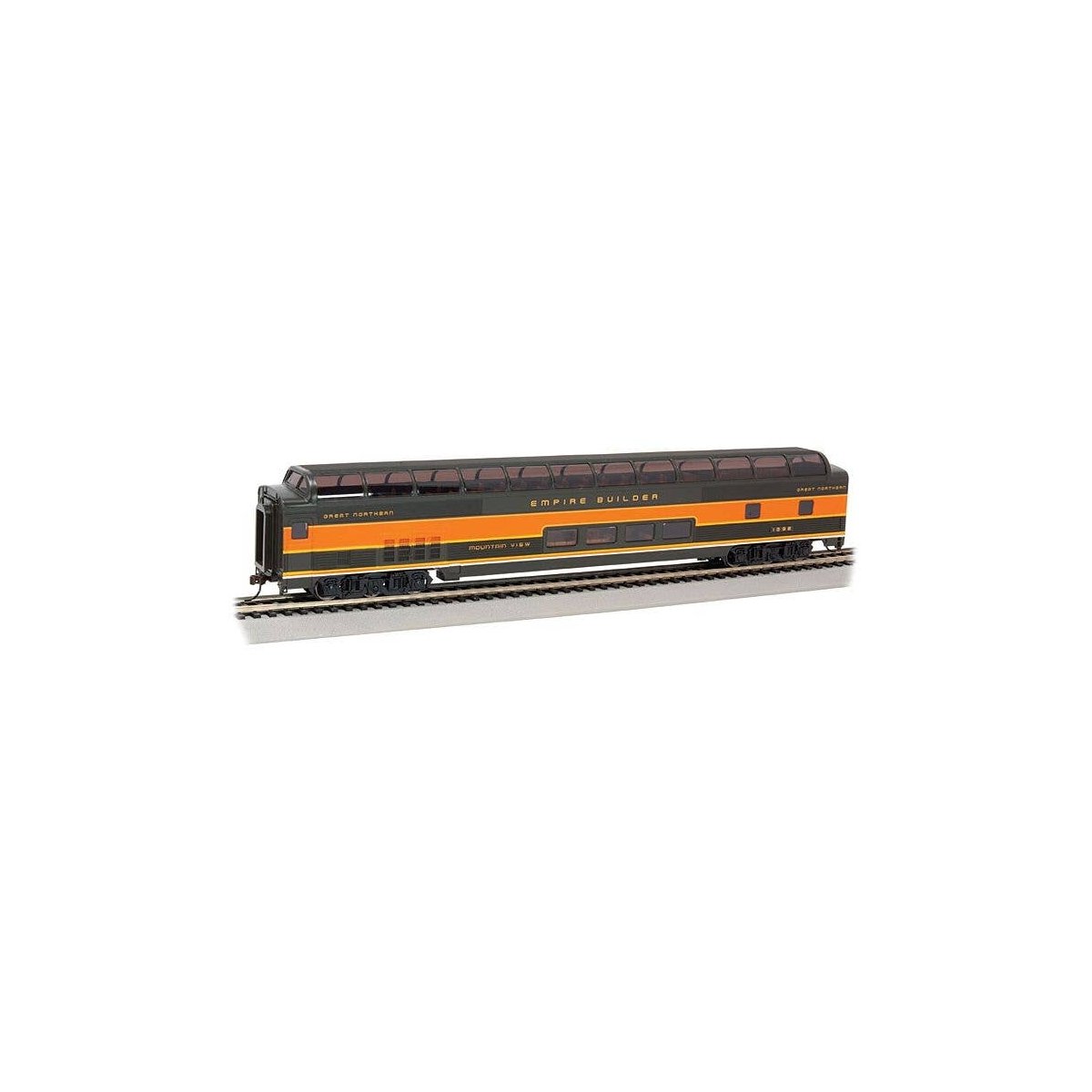 Budd 85` Full-Length Dome with Lights - Ready-to-Run - Silver Series(R) -- Great Northern 1392 `Mountain View` (Empire Builder g