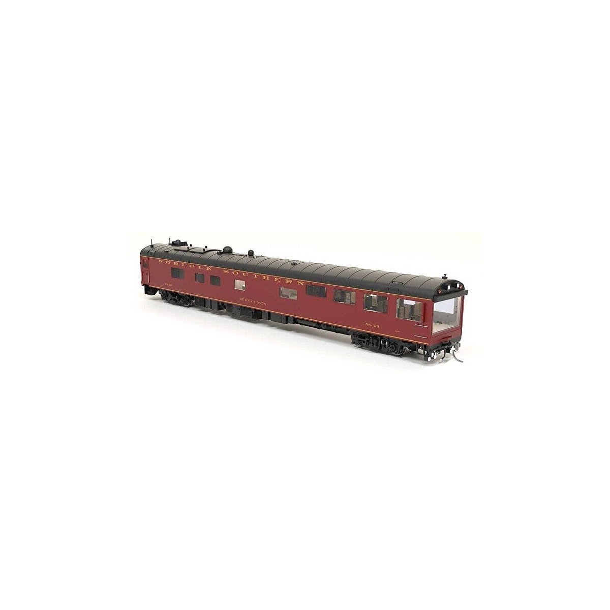 Track Inspection Theater Car - Ready to Run -- Norfolk Southern NS 23 (maroon, black), HO, Broadway Limited Imports 9162