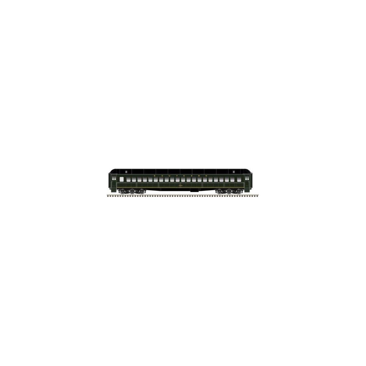 Modernized Heavyweight Coach - Ready to Run -- Southern Railway 1075 (Pullman Green, black), HO, Atlas Model Railroad Co. 200080