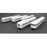 Heavyweight 5-Car Combine, 3 P70 Coach, Business Car Set - Ready to Run -- American Freedom Train (1947 Scheme, white, red, blue