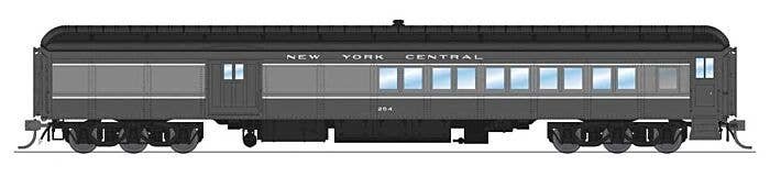 Heavyweight 5-Car Combine, 3 P70 Coach, Business Car Set - Ready to Run -- New York Central (2-Tone Gray), HO, Broadway Limited 