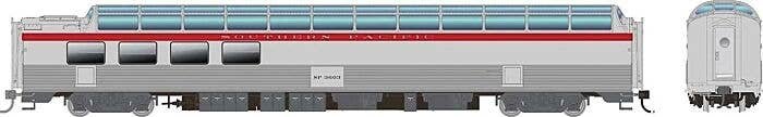 SP 3/4 Dome-Lounge - Ready to Run -- Southern Pacific 3606 (General Service, silver, red, Fluted Sides), HO, Rapido Trains Inc 1