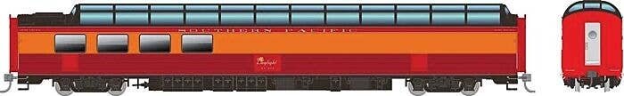 SP 3/4 Dome-Lounge - Ready to Run -- Southern Pacific 3605 (Daylight, orange, red, black, Fluted Sides), HO, Rapido Trains Inc 1