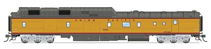 Power Car No Roof Antenna - Ready to Run -- Union Pacific 2066 (2000s Excursion Scheme, Armour Yellow, gray, red), HO, Broadway 