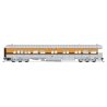 Heavyweight Business Car Observation - Ready to Run -- Denver & Rio Grande Western 107 (4-Stripe, silver, Aspen Gold, black), HO