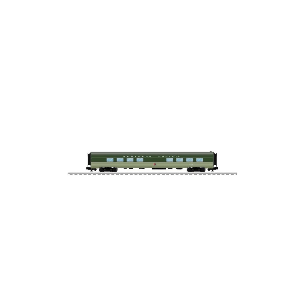 21′ Smooth-Side Diner with StationSounds - 3-Rail - Ready to Run -- Northern Pacific 454 (Loewy 2-Tone Green), O, Lionel 26270