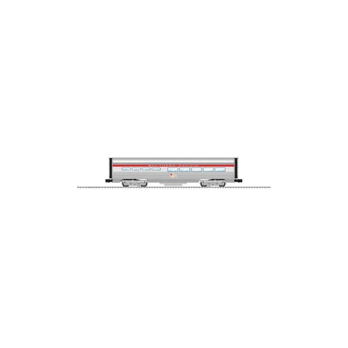 15′ Fluted-Side Diner w/StationSounds - 3-Rail - Ready to Run -- Southern Pacific (aluminum, red), O, Lionel 2527750
