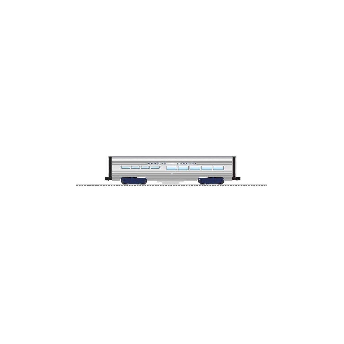 15′ Fluted-Side Diner w/StationSounds - 3-Rail - Ready to Run -- Reading (aluminum), O, Lionel 2527730