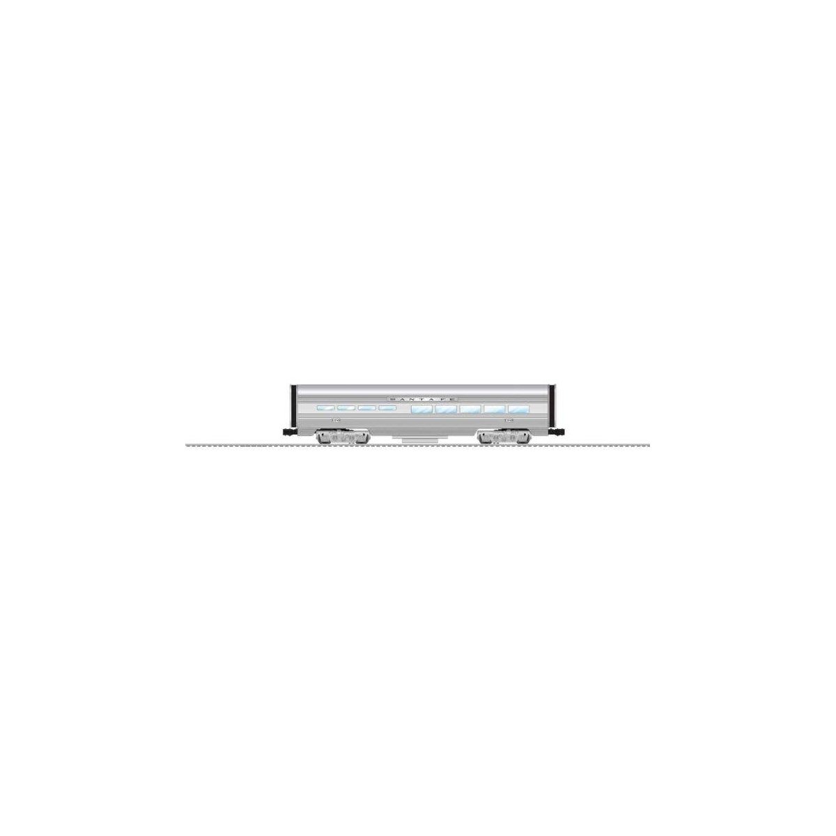 15′ Fluted-Side Diner w/StationSounds - 3-Rail - Ready to Run -- Santa Fe (aluminum), O, Lionel 2527690