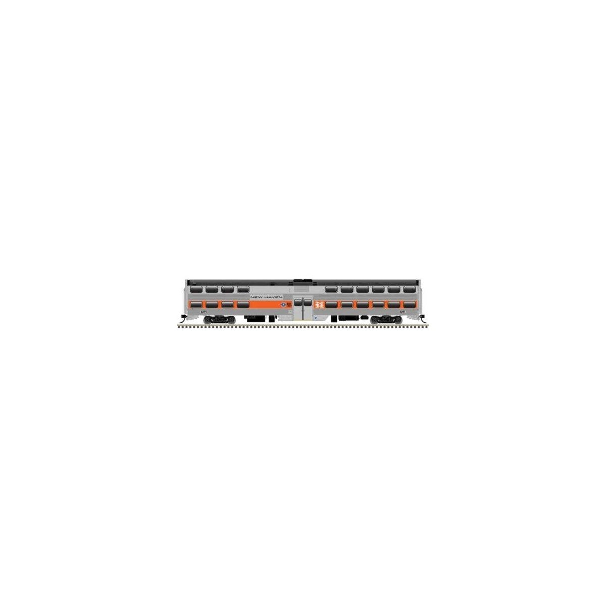 Nippon Sharyo Type 6000 Bi-Level Commuter Coach - Ready to Run - Master(R) -- New Haven 6295 (Fantasy silver, red, black), HO, A