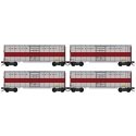 40′ Single-Door Boxcar No Roofwalk 4-Pack - Ready to Run -- Erie Lackawanna 162, 173, 175, 179 (Express, gray, maroon), N, Mic