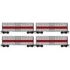 40′ Single-Door Boxcar No Roofwalk 4-Pack - Ready to Run -- Erie Lackawanna 162, 173, 175, 179 (Express, gray, maroon), N, Mic