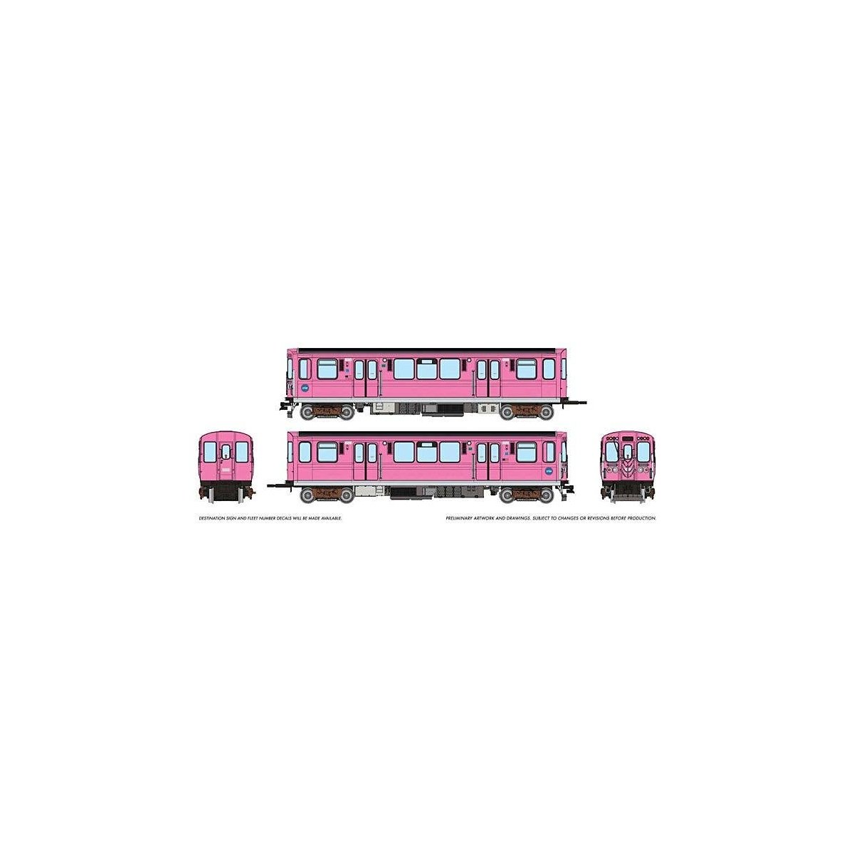 CTA 2600-series DC Pink, HO, Rapido Trains Inc 208016