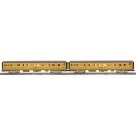 70′ Streamlined Sleeper 2-Pack - 3-Rail - Ready to Run -- Union Pacific San Gabriel, Olivera (Armour Yellow, gray, red, City o