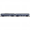 70′ Streamlined Coach, Dome - 3-Rail - Ready to Run -- Baltimore & Ohio 5501 LaPaz, 5551 Sky Dome (blue, gray), O, Atlas O 300