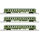 Type Bmmz 264.4F and 264.4 2nd Class Coach 3-Pack - Ready to Run - Minitrix -- Flixtrain (Era VI 2020, green, black, white), N, 