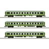 Type Bmmz 264.4F and 264.4 2nd Class Coach 3-Pack - Ready to Run - Minitrix -- Flixtrain (Era VI 2020, green, black, white), N, 