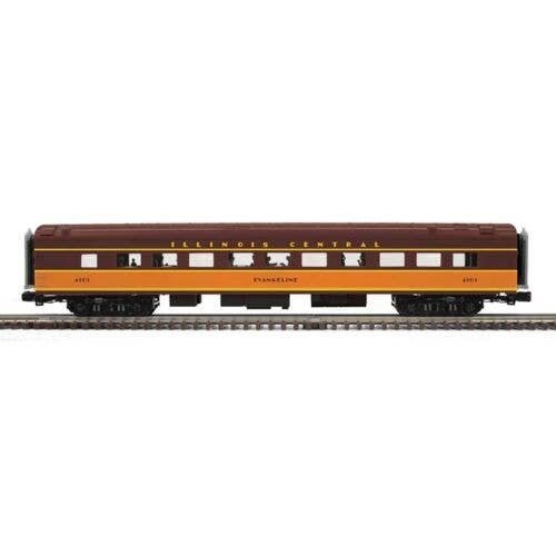 70′ Streamlined Diner - 3-Rail - Ready to Run -- Illinois Central 4101 Evangeline (brown, orange), O, Atlas O 3001954