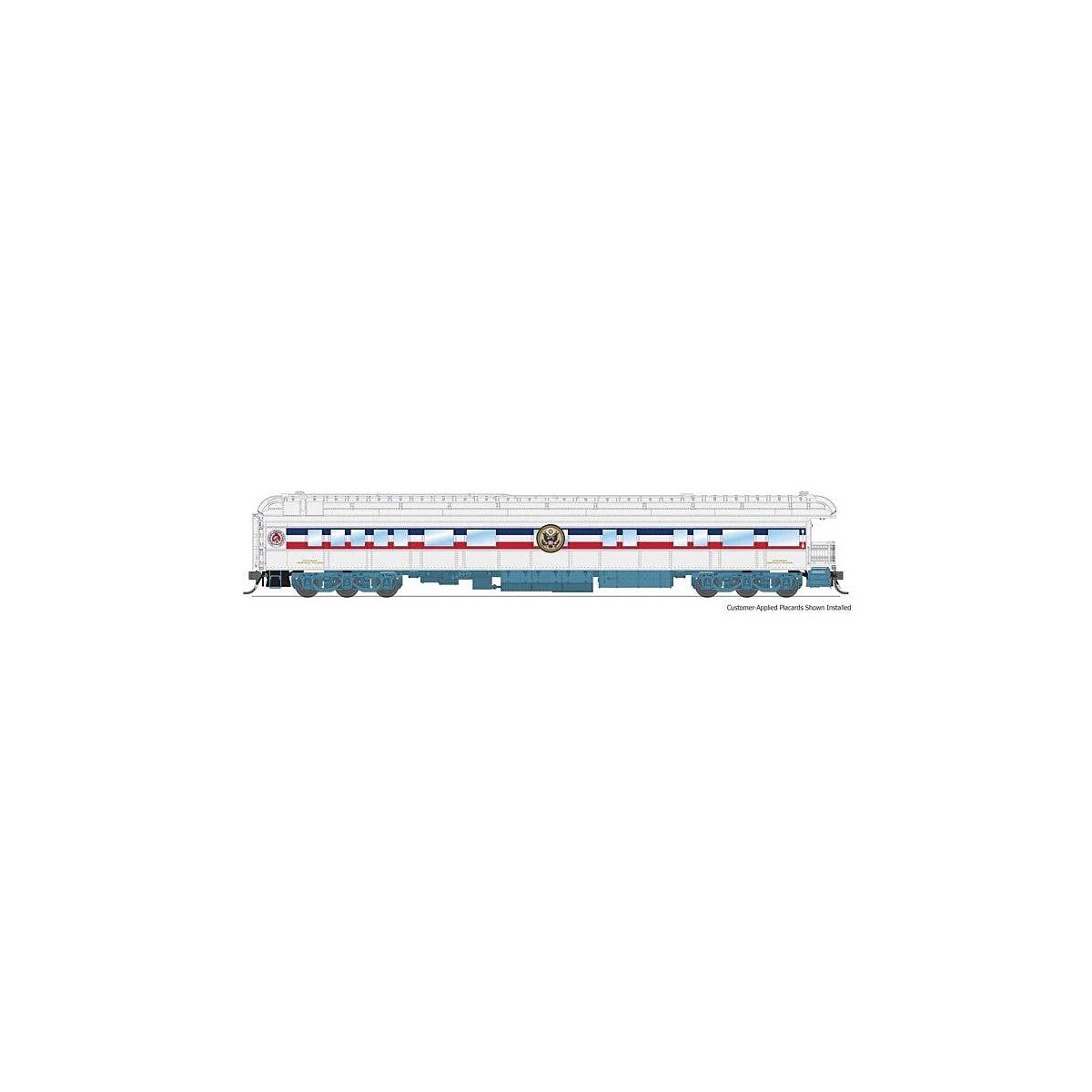Heavyweight Business Car Observation - Ready to Run -- American Freedom Train (1947 Scheme, white, red, blue, gold), HO, Broadwa