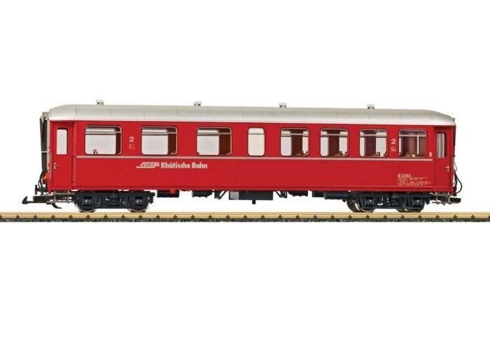 2nd Class Coach - Ready to Run -- Rhaetian Railway RhB (Era VI, red, silver), G, LGB 31526