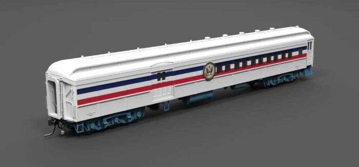Heavyweight Coach-Baggage-Combine - Ready to Run -- American Freedom Train 1896 (1947 Scheme, white, red, blue, gold Eagle), HO,