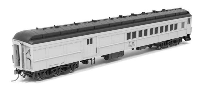 Heavyweight Coach-Baggage-Combine - Ready to Run -- Maintenance of Way 20253 (gray, black), HO, Broadway Limited Imports 9748