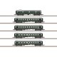 Pw4u-29, 2 - C4u-28 & 2 - ABC4u-29 5-Car Standard Design Set - Ready to Run -- German Railroad DB AG (Era III 1951, green, silve