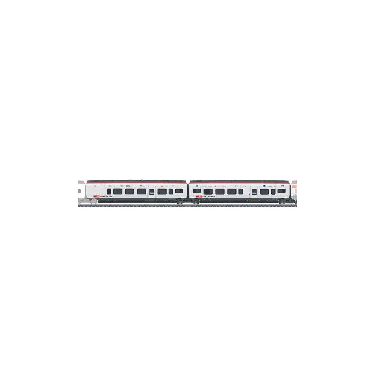 Intermediate Car Add-On for Class RABe 501 Giruno - 3-Rail - Ready to Run -- Swiss Federal Railways SBB Type J (A4) & K (A3) (Er