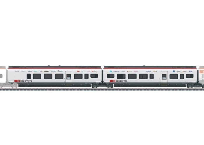 Intermediate Car Add-On for Class RABe 501 Giruno - 3-Rail - Ready to Run -- Swiss Federal Railways SBB Type J (A4) & K (A3) (Er