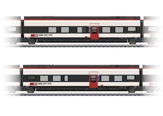 Type B & Type C 2nd Class Add-On for Giruno Train Set - 3-Rail - Ready to Run -- Swiss Federal Railways SBB Set 1 (Era VI 2021, 