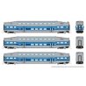Bilevel Commuter Cab Car & 2 Coach Set - Ready to Run -- AMT Montreal Set 2 2003, 2021, 2035 (blue, gray), N, Rapido Trains Inc 