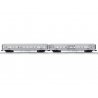 18′ Streamlined Fluted Coach 2-Pack - 3-Rail - Ready to Run - RailSounds -- Penn Central 1589, 7142 (silver, black), O, Lionel
