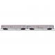 18′ Streamlined Fluted Coach 2-Pack - 3-Rail - Ready to Run - RailSounds -- Pennsylvania Railroad (silver, Tuscan, Senator), O