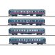 Type A2K, AB3K, B1KT & B5K Inter-Regio 4-Car Set - 3-Rail - Ready to Run -- Swedish State Railways SJ (Era V, blue, gray, red), 