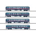 Type A2K, AB3K, B1KT & B5K Inter-Regio 4-Car Set - 3-Rail - Ready to Run -- Swedish State Railways SJ (Era V, blue, gray, red), 