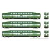 Bilevel Commuter Coach 3-Pack - Ready to Run -- GO/Metrolinx 2002, 2065, 2079 (green, white), N, Rapido Trains Inc 546018