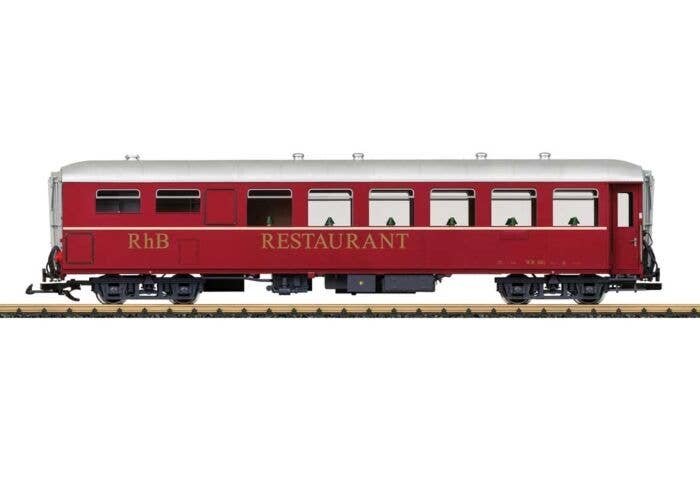 Diner - Ready to Run -- Rhaetian Railway RhB (Era VI, red, silver), G, LGB 31528