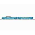 21′ Streamlined Smooth-Side 3 Coach, Dome - 3-Rail - Ready to Run -- American Railroads (blue, gray, yellow), O, Lionel 252703