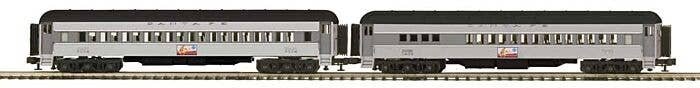 Madison Heavyweight Combine, Diner Set - 3-Rail - Ready to Run -- Santa Fe 3004, 1468 (gray, black), O, Atlas O 3001770B
