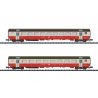 Swiss Express EW III 2-Car Set Part 2 - Ready to Run -- Swiss Federal Railways SBB (Era IV 1975, red, white, black), N, Trix 187