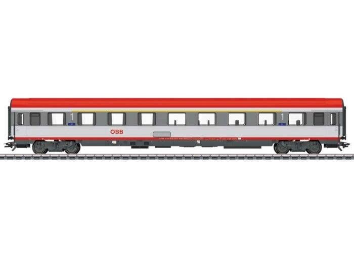 Type Ampz 1st Class Coach - 3-Rail - Ready to Run -- Austrian Federal Railways OBB (Era VI 2012, white, red, gray), HO, Marklin,
