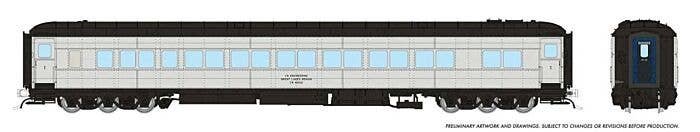 Canadian Car & Foundry Balloon-Top Coach - Ready to Run -- Canadian National 40102 (Engineering Dept., silver, black), HO, Rapid