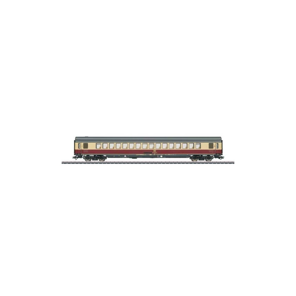 Type Apmz 121 1st Class Coach - 3-Rail - Ready to Run -- German Federal Railroad DB (Era IV 1980, red, beige, gray), HO, Marklin