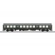 Type Bmh Halberstadt Center Entry Car - 3-Rail - Ready to Run -- German State Railroad DR (Era IV 1980s, green, silver & green, 