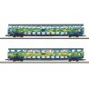Type DBpza 753.5 & DABpza 758.5 Bi-Level Coach Set - Ready to Run -- German Railroad DB AG (Era VI 2024, Touristik Scheme, blue,